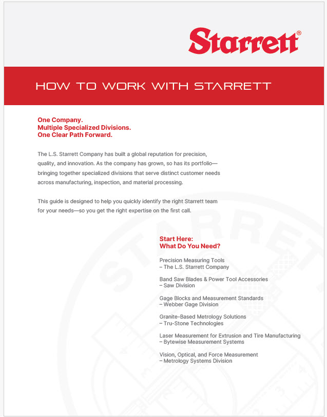 How to work with Starrett